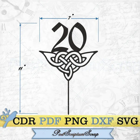 25th cake topper Cricut anniversary vector svg birthday party clipart printable wedding cut diy PostScriptum Scrap