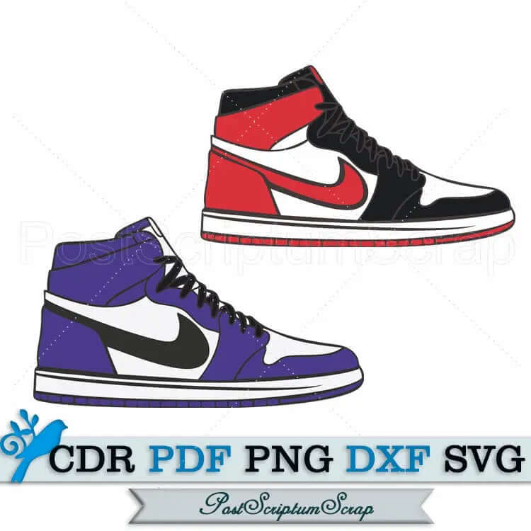 Air Jordan SVG clipart vector PostScriptum Scrap