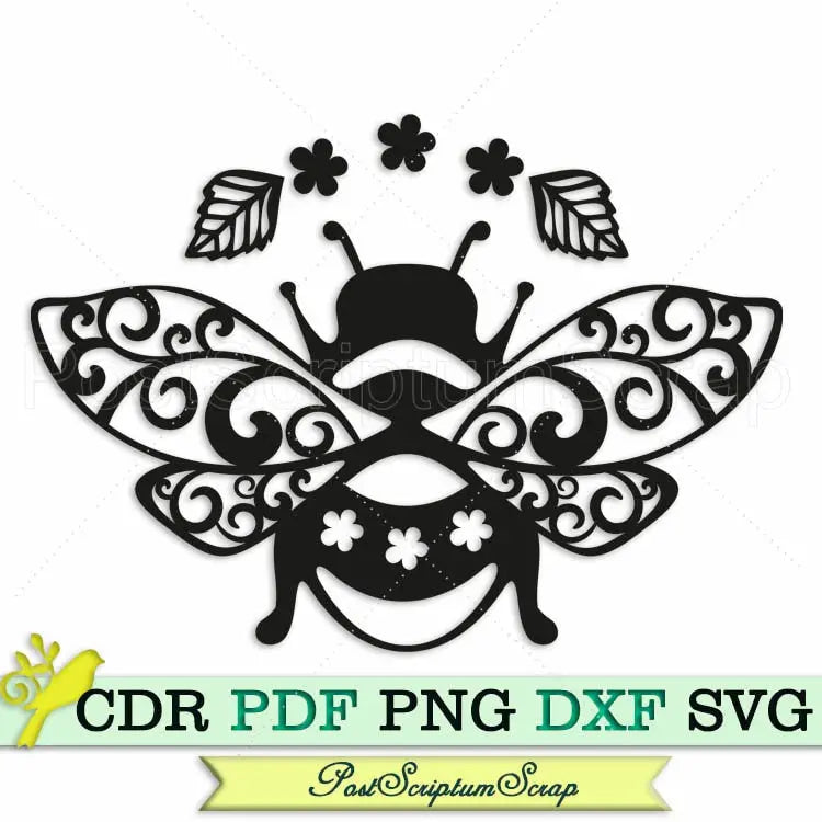 Bee garden svg clipart png PostScriptum Scrap
