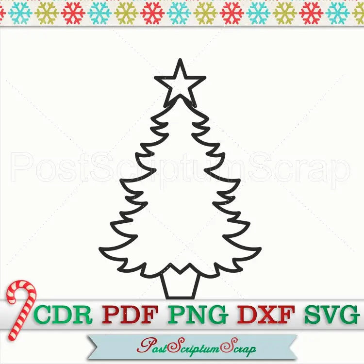 Christmas trees svg clipart cut xmas png PostScriptum Scrap