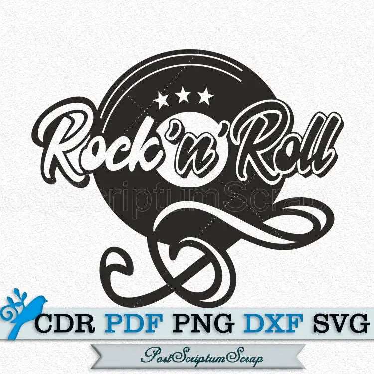 Rock n roll svg music treble clef cricut clipart png symbols PostScriptum Scrap