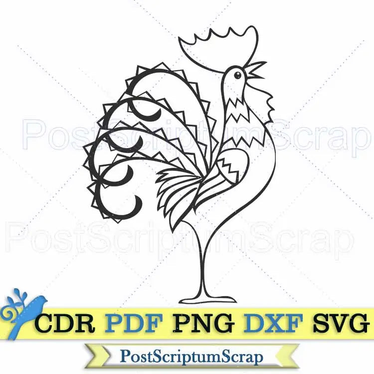 Rooster svg chicken clipart farm bird animal png farmhouse PostScriptum Scrap