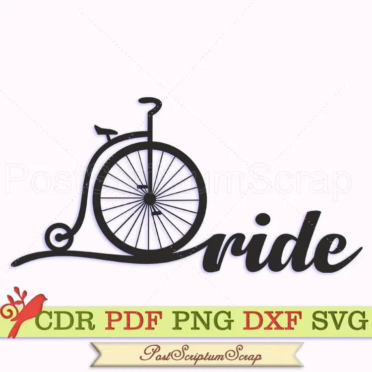 Vintage Bicycle svg clipart ride png silhouette vector PostScriptum Scrap
