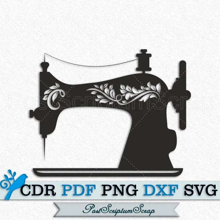 Vintage Sewing old machine svg crafting png files for cricut singer quilting craft silhouette PostScriptum Scrap