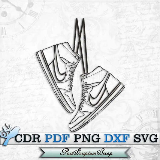 Air Jordan svg shoe basketball sport PostScriptum Scrap