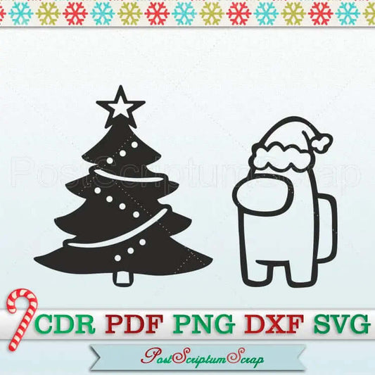 Among Us svg christmas tree clipart PostScriptum Scrap