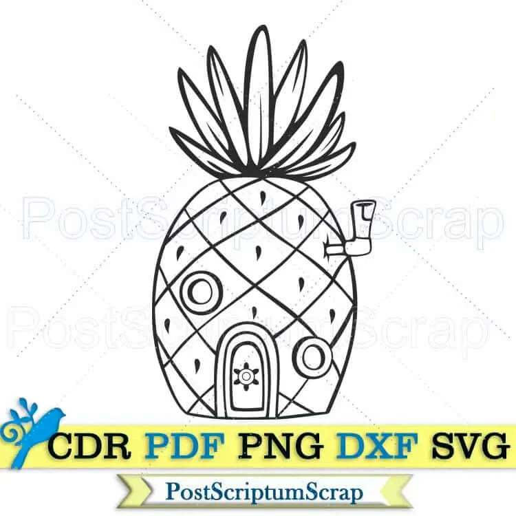 Ananas Spongebob svg clipart cartoon PostScriptum Scrap