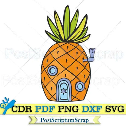 Ananas Spongebob svg clipart cartoon PostScriptum Scrap