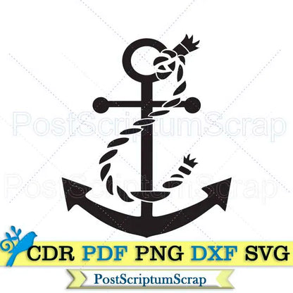 Anchor svg boat clipart travel sea life PostScriptum Scrap