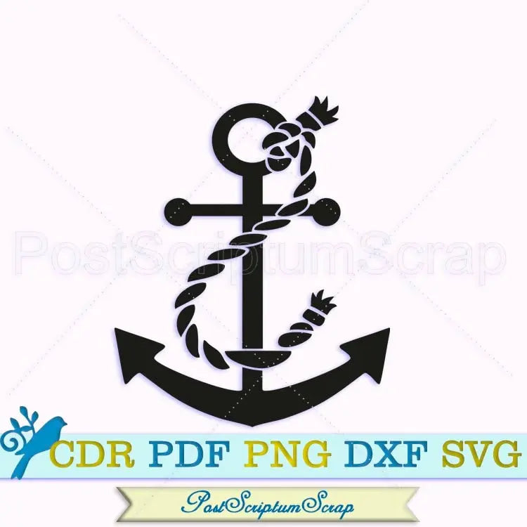 Anchor svg png ocean clipart boat travel sea life PostScriptum Scrap