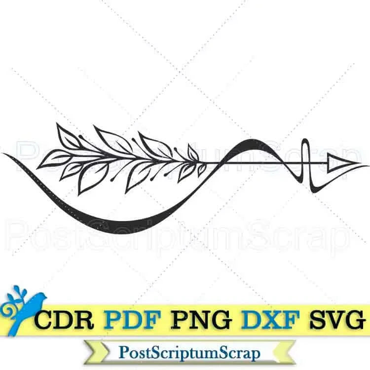 Arrow svg tribal dxf wedding clipart PostScriptum Scrap