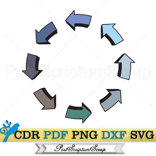 Arrows svg clipart designs recycling