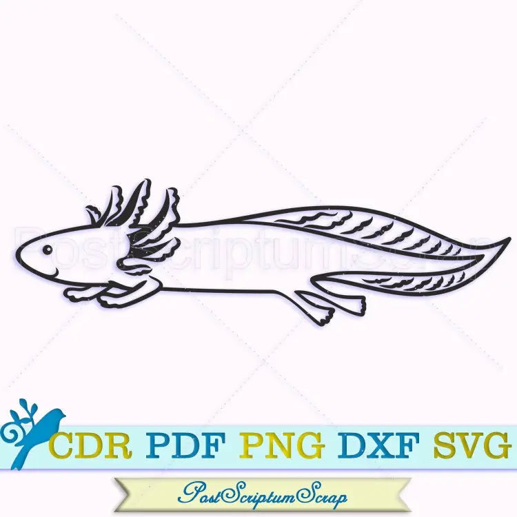 Axolotl svg png kawaii clipart pattern animal PostScriptum Scrap