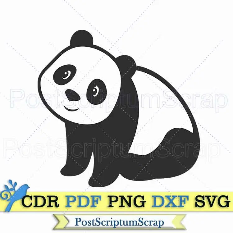 Baby panda svg face clipart png bear cute baby animal party PostScriptum Scrap