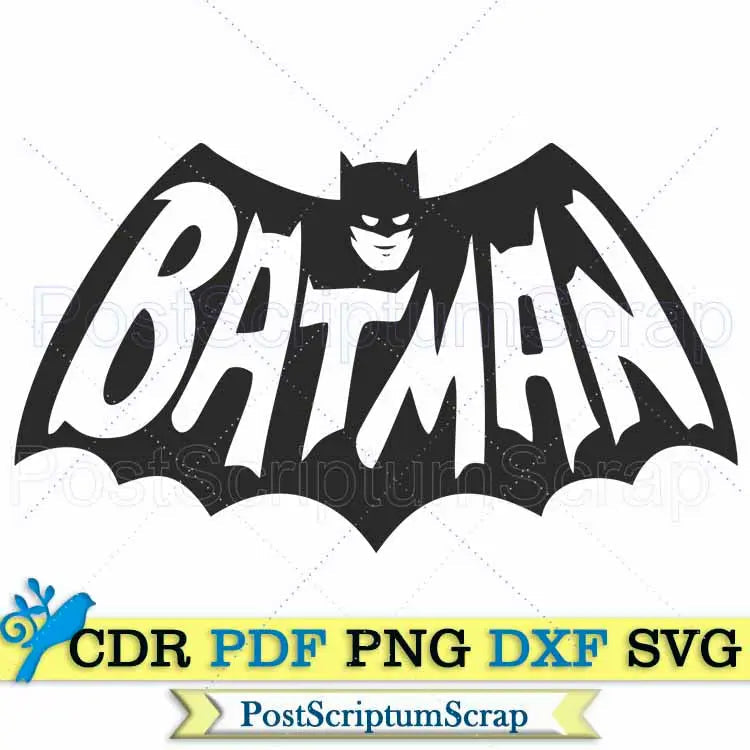 Batman svg png superhero comics game logo clipart PostScriptum Scrap