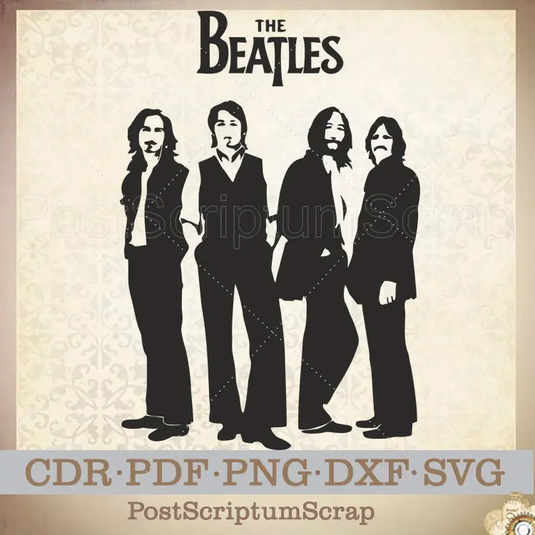 Beatles svg Lennon print rock and roll vector PostScriptum Scrap