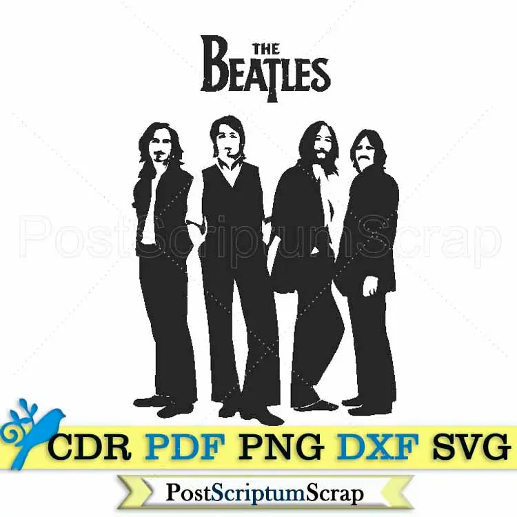 Beatles svg Lennon print rock and roll vector PostScriptum Scrap