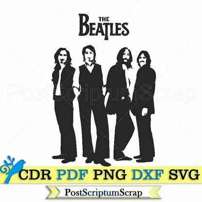 Beatles svg Lennon print rock and roll vector PostScriptum Scrap