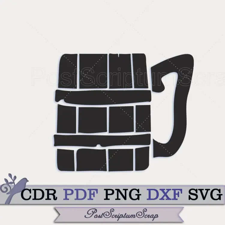 Beer mug svg drinking png clipart files for cricut PostScriptum Scrap