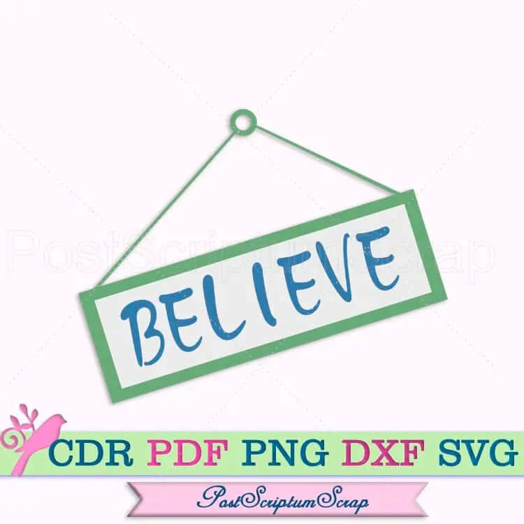 Believe svg  christian png clipart church religious PostScriptum Scrap