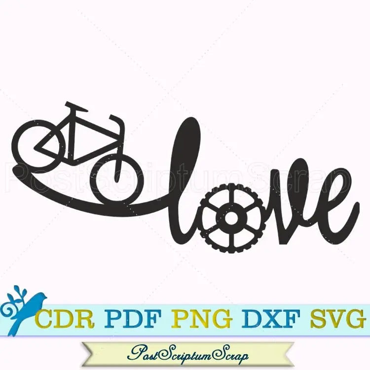 Bicycle  svg sports bike party decor cycling love PostScriptum Scrap