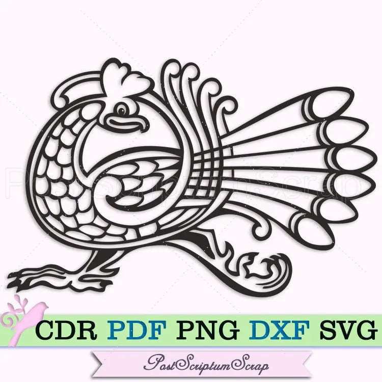 Bird celtic svg vector design ornament clipart PostScriptum Scrap