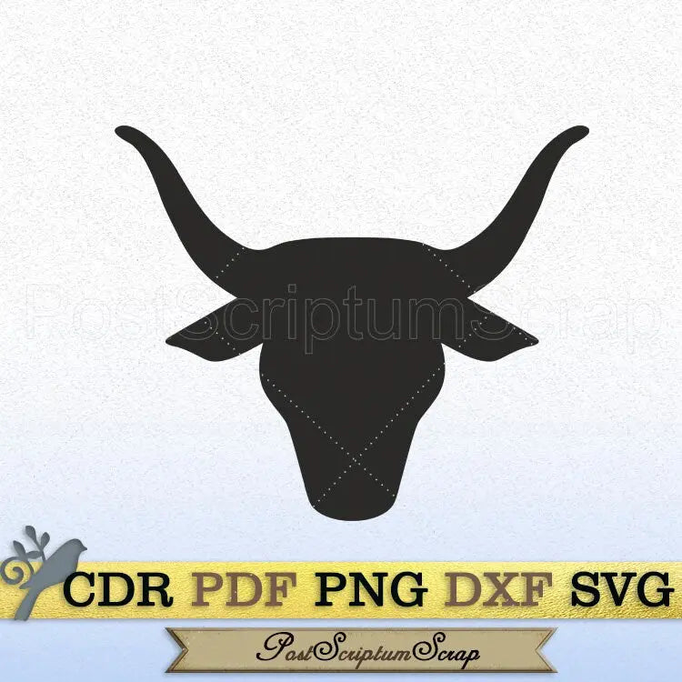 Bull svg farm clipart head silhouette rodeo vector cricut animal tattoo PostScriptum Scrap