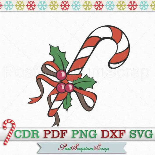 Candy cane svg PostScriptum Scrap