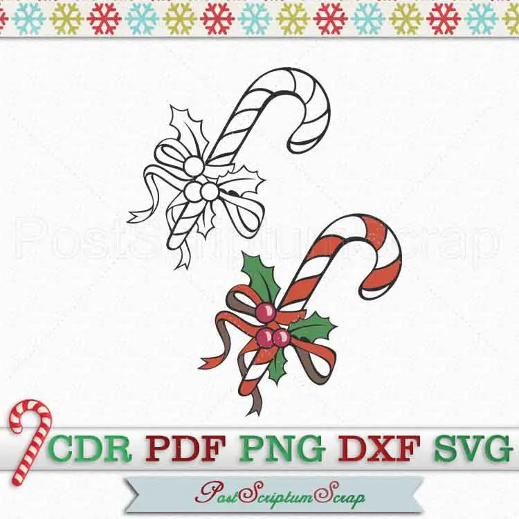 Candy cane svg PostScriptum Scrap