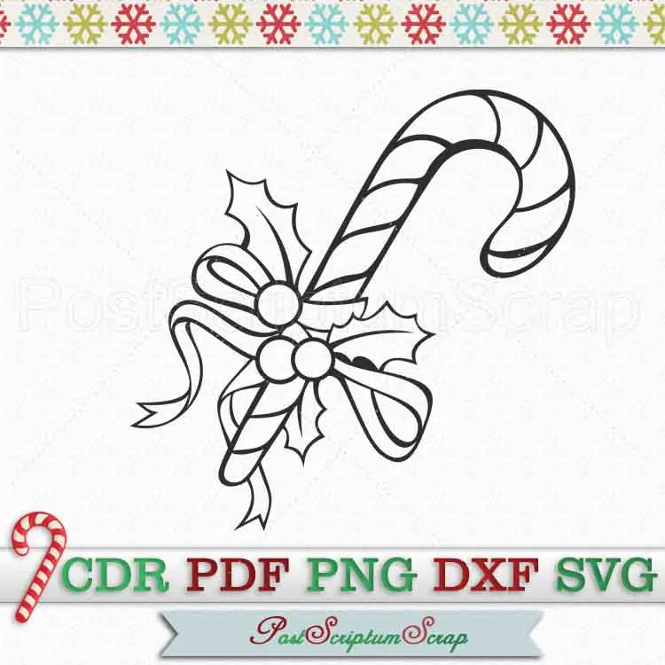 Candy cane svg PostScriptum Scrap