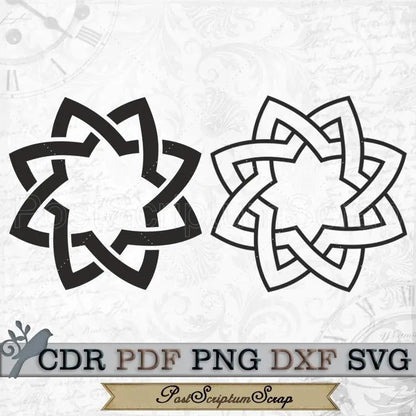 Celtic Star knot SVG PostScriptum Scrap