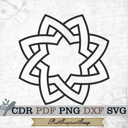 Celtic Star knot SVG PostScriptum Scrap