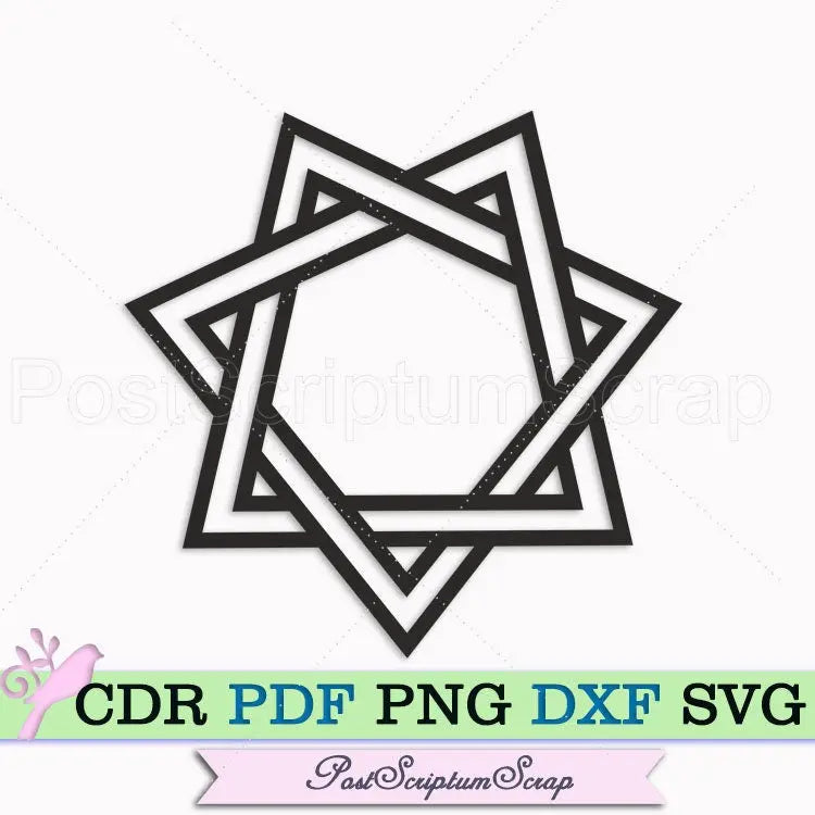 Celtic knot svg star vector clipart ornament motif PostScriptum Scrap