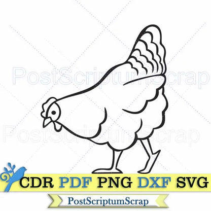 Chickens lady svg hen png clipart farm animal dxf PostScriptum Scrap