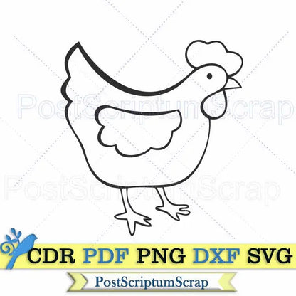 Chickens lady svg hen png clipart farm animal dxf PostScriptum Scrap