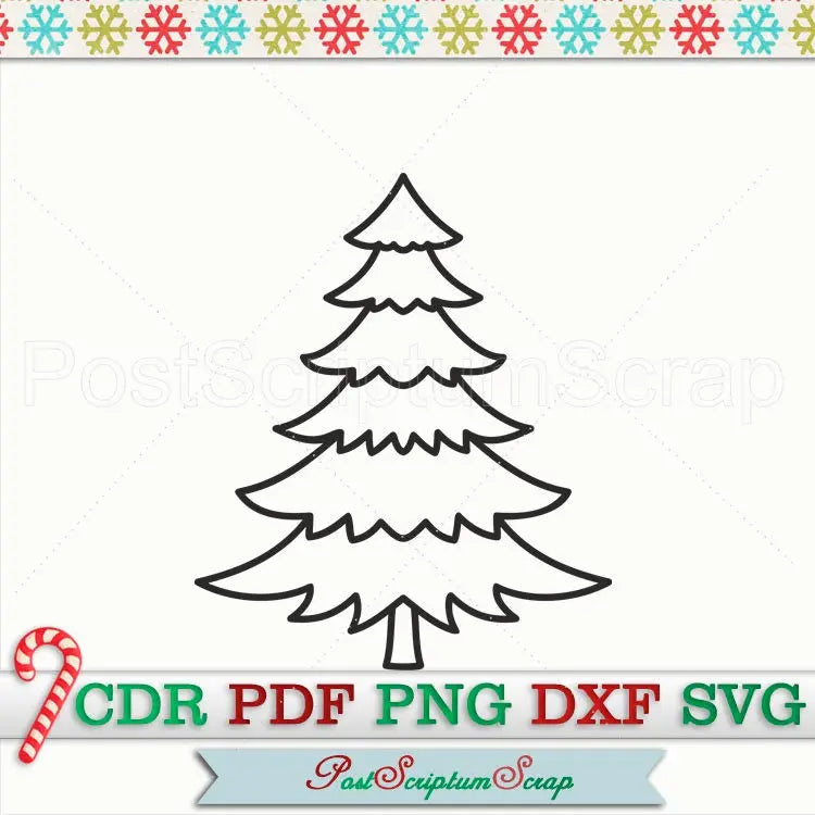 Christmas trees svg clipart cut xmas png PostScriptum Scrap