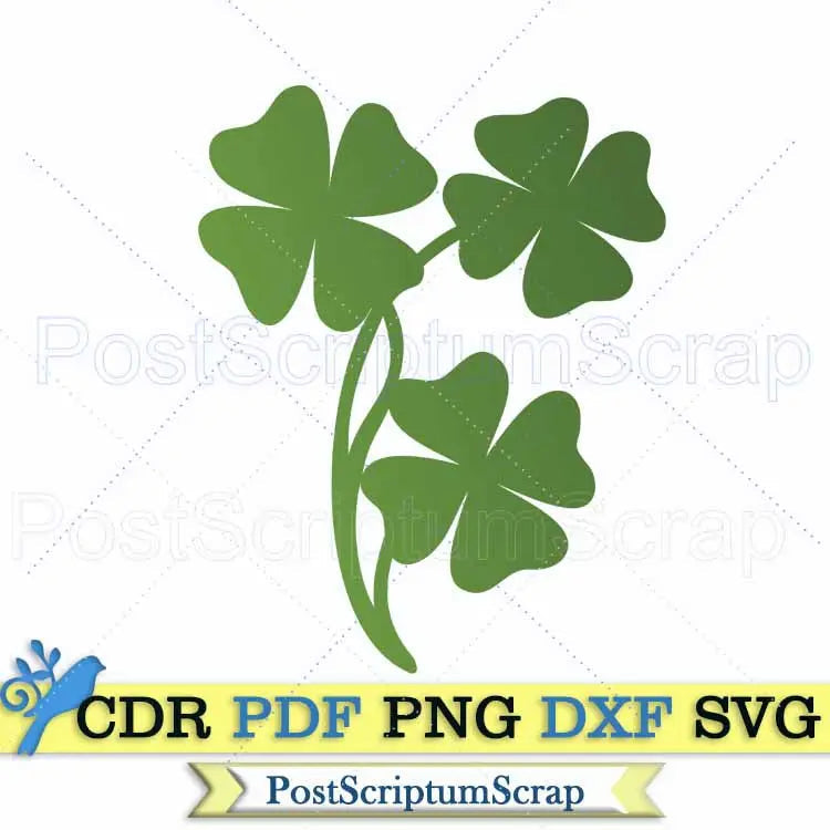 Clover irish svg St Patricks day cricut silhouette PostScriptum Scrap