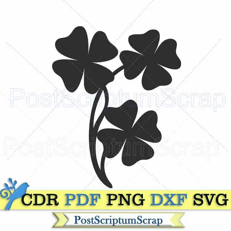 Clover irish svg St Patricks day cricut silhouette PostScriptum Scrap