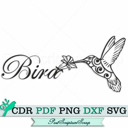 Colibri Hummingbird svg bird clipart silhouette tropical PostScriptum Scrap