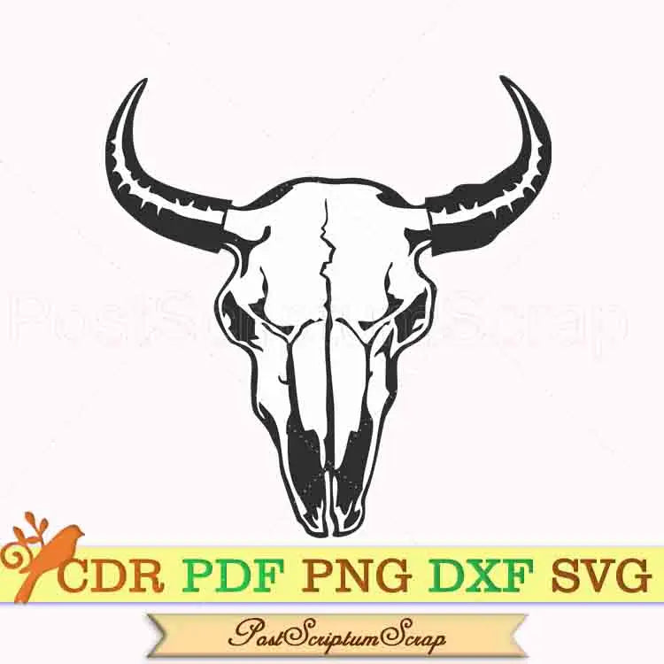 Cow skull clipart svg png PostScriptum Scrap