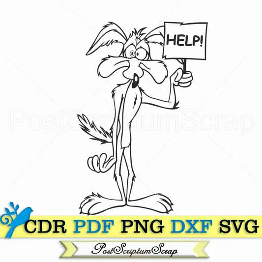 Coyote svg clipart cartoon PostScriptum Scrap