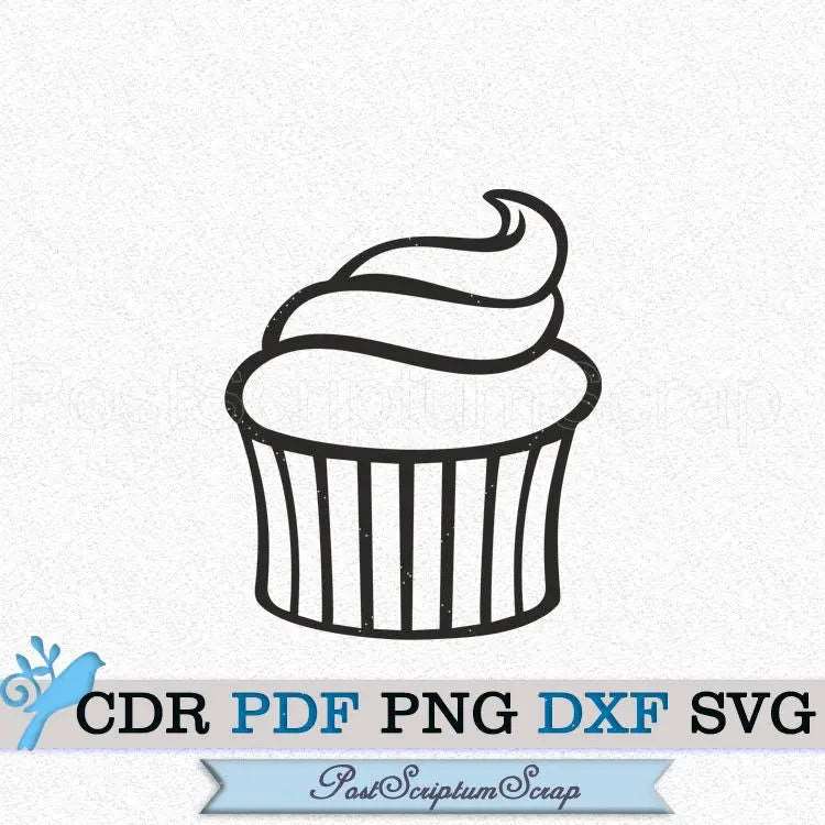 Cupcake svg clipart baking graphic cute cake birthday vector png pattern cooking PostScriptum Scrap