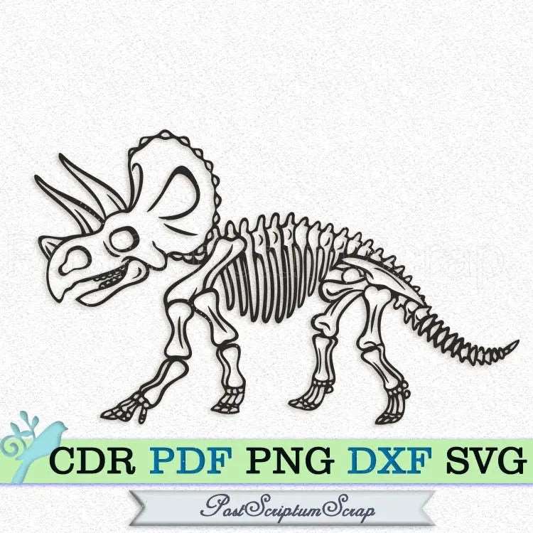 Dinosaur skull svg cricut skeleton silhouette clipart vector jurassic png PostScriptum Scrap