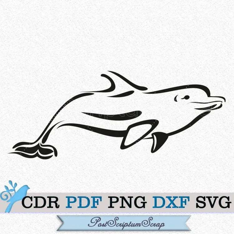 Dolphin svg under the sea animals ocean clipart cruise nautical life PostScriptum Scrap