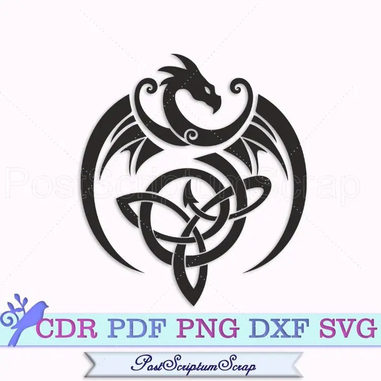 Dragon svg clipart tattoo fantasy cute PostScriptum Scrap