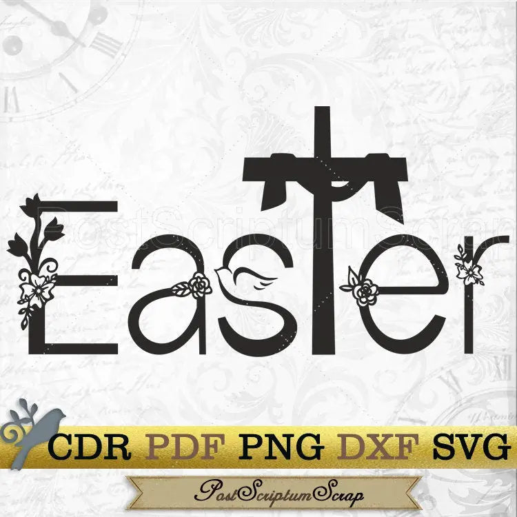 Easter svg Jesus cross christian religious he is risen church bible quote clipart PostScriptum Scrap