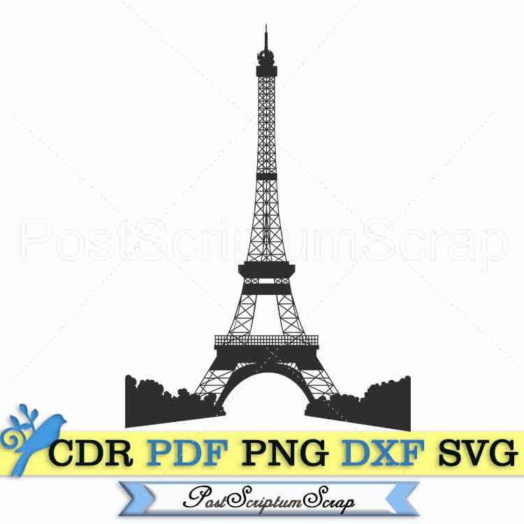 Eiffel Tower svg french travel decor print