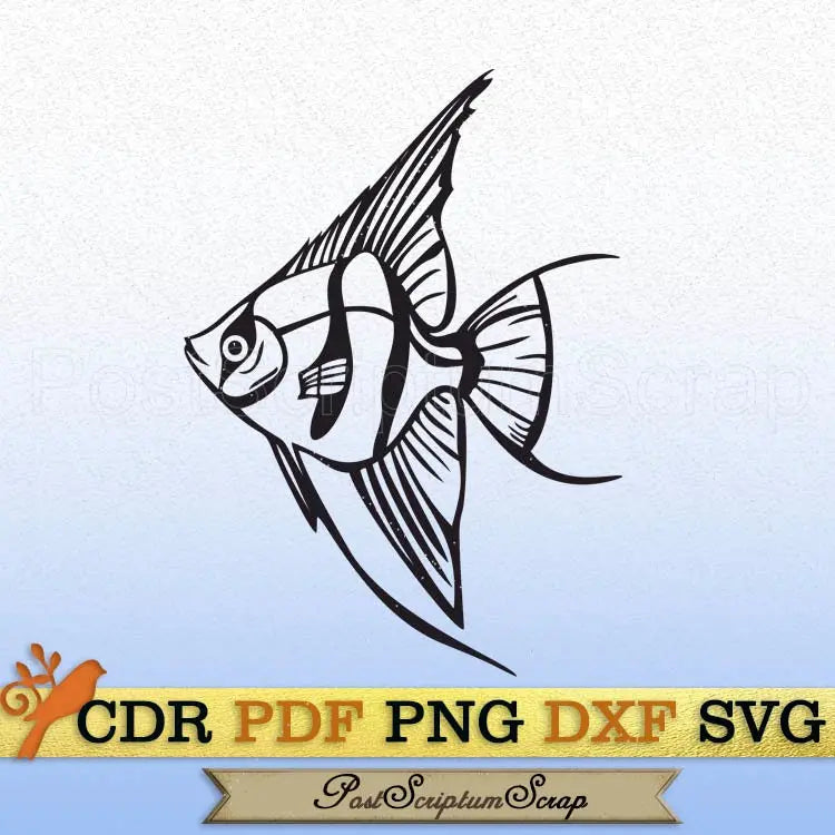 Fish tropical svg dxf ocean aquarium png cricut vector silhouette clipart PostScriptum Scrap