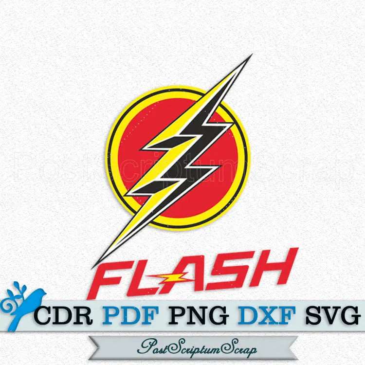 Flash Superhero svg vector clipart PostScriptum Scrap