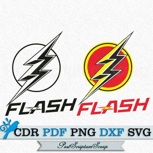 Flash Superhero svg vector clipart PostScriptum Scrap